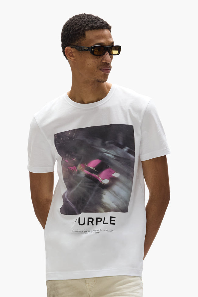 Purple Brand Speed Tee - White