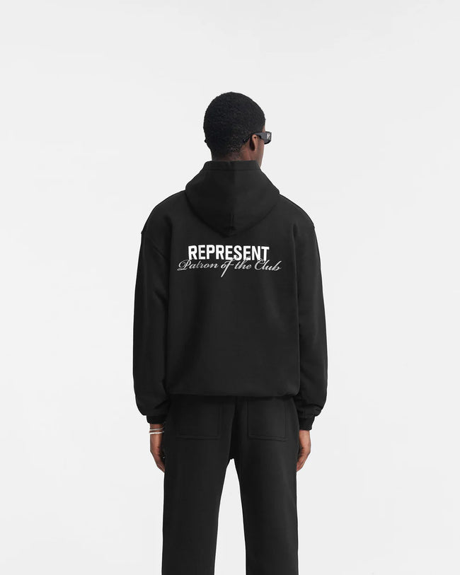 Represent Patron Of The Club Hoodie - Black