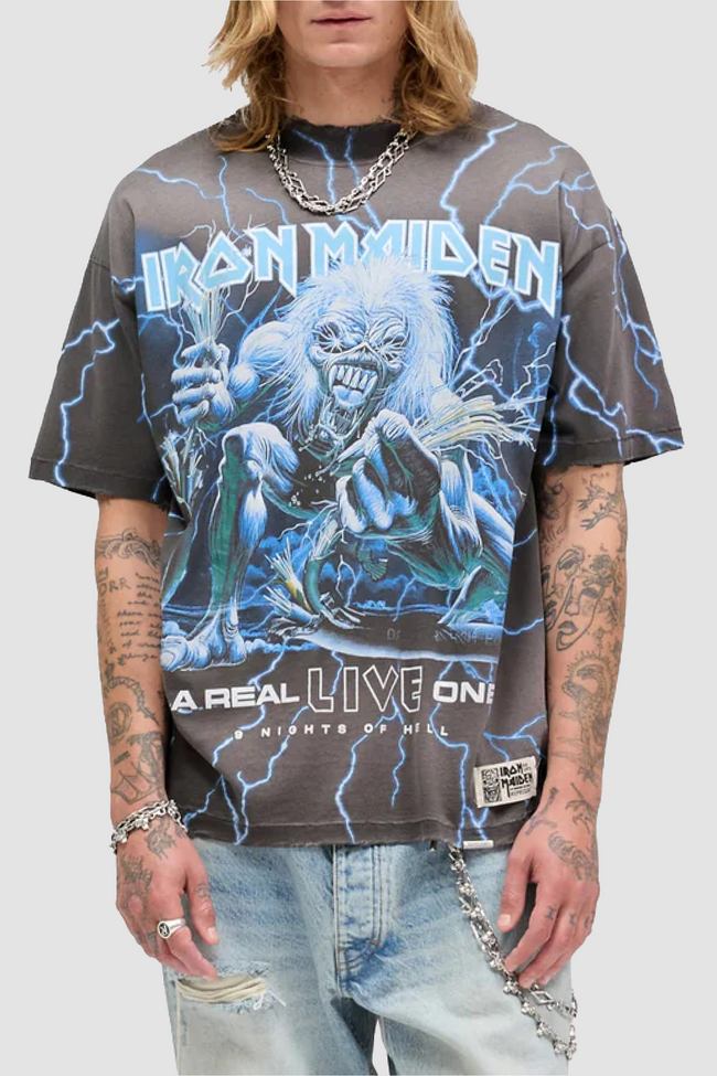 Represent Iron Maiden A Real Live One Tee - Stained Brown