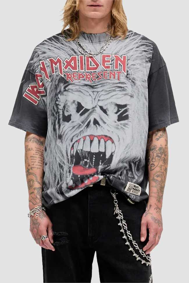 Represent X Iron Maiden British Metal Tee - Stained Brown