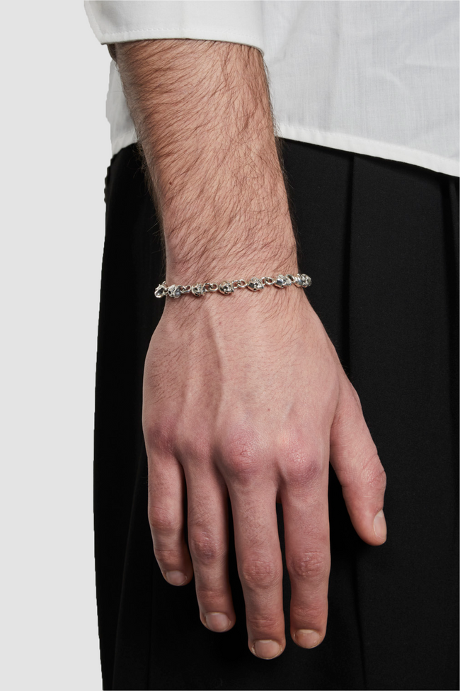 Emanuele Bicocchi Multi Skull  Bracelet - Silver