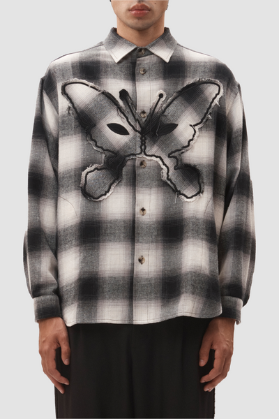 P.A.M Alien Kiss Check Shirt - Black/White - Due West