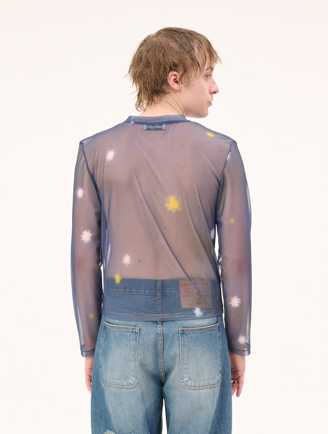 Carne Bollente They Call Her Carmen Mesh Tee - Blue