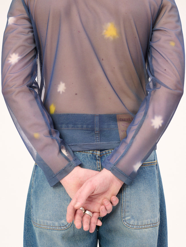 Carne Bollente They Call Her Carmen Mesh Tee - Blue