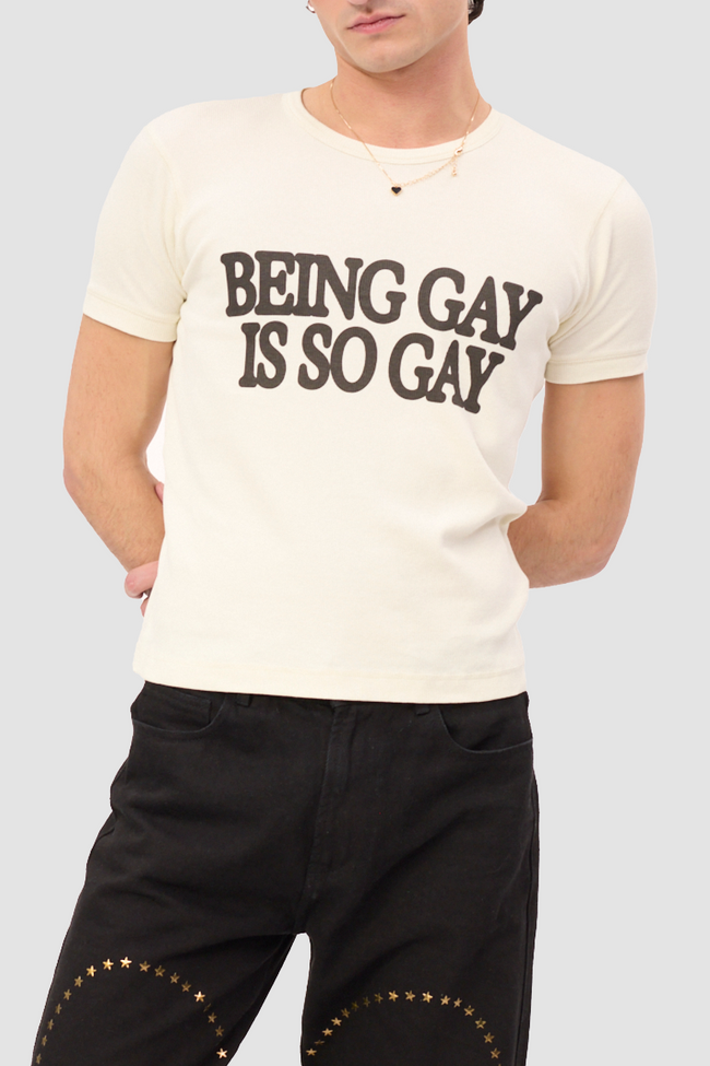Carne Bollente Being Gay Is So... Tee - Off White