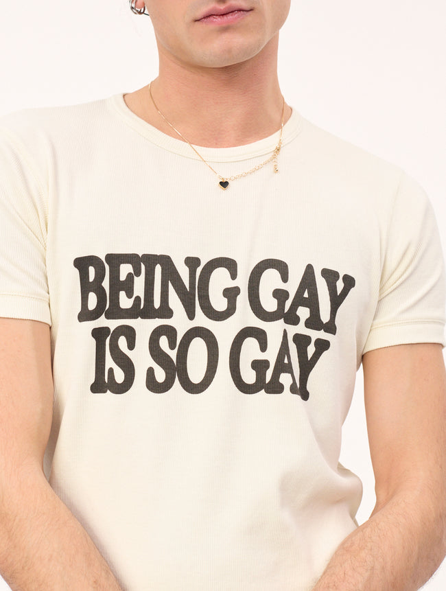 Carne Bollente Being Gay Is So... Tee - Off White