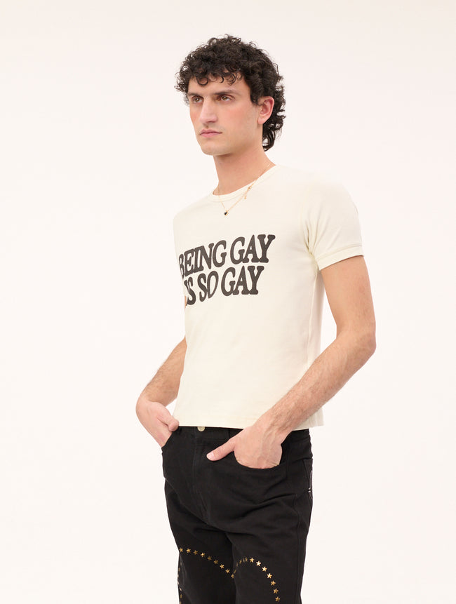 Carne Bollente Being Gay Is So... Tee - Off White