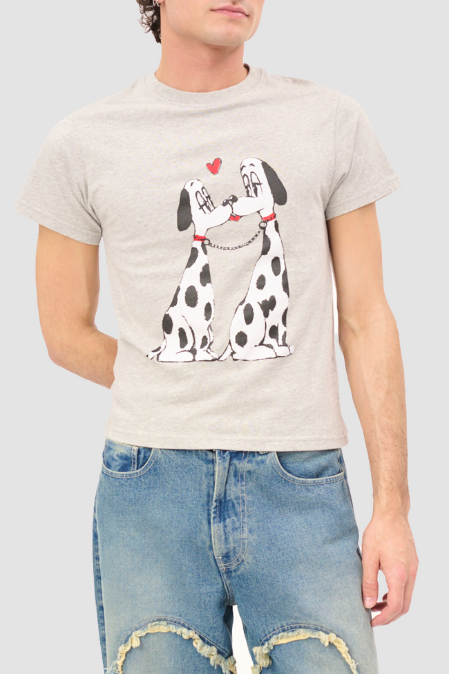 Carne Bollente The Pooch Smooch Tee - Grey Melange