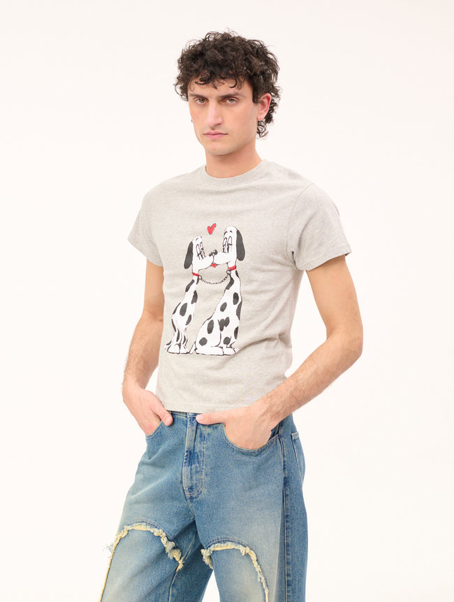 Carne Bollente The Pooch Smooch Tee - Grey Melange