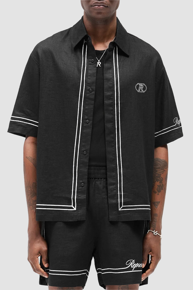 Represent Border Shirt - Jet Black
