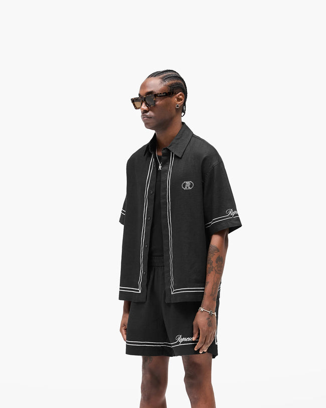 Represent Border Shirt - Jet Black