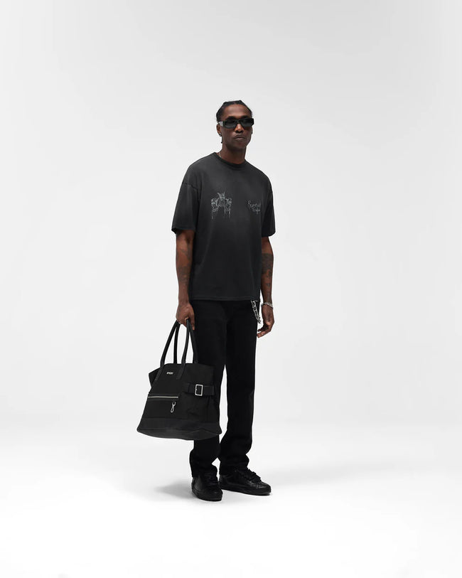 Represent Hand Drawn Thoroughbred Tee - Aged Black