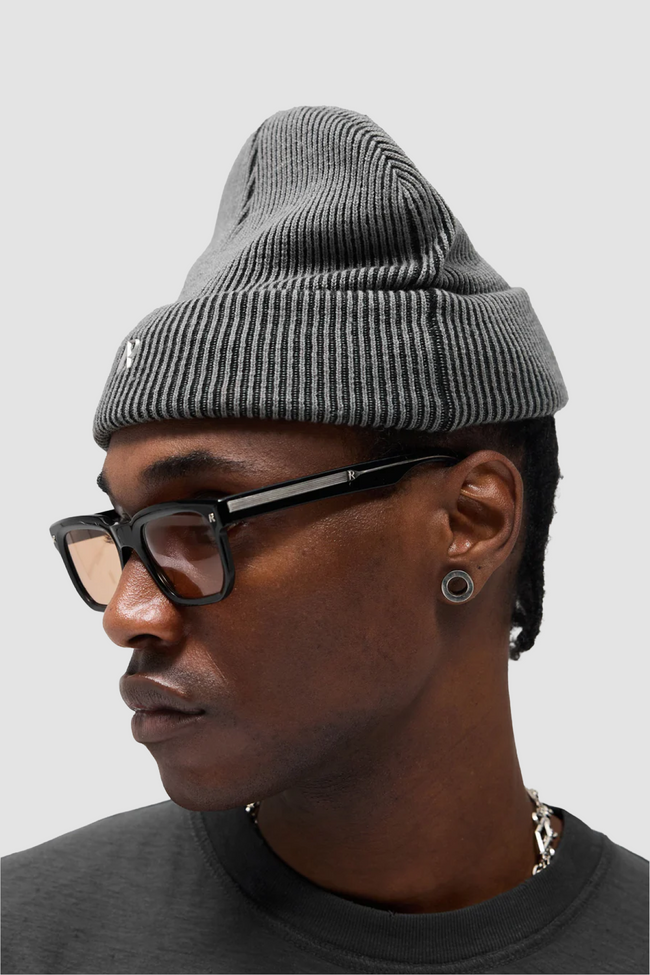 Represent Rib Knit Beanie - Vintage Grey
