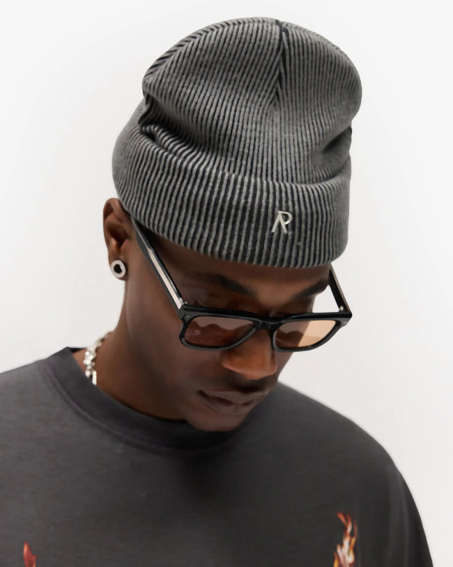 Represent Rib Knit Beanie - Vintage Grey
