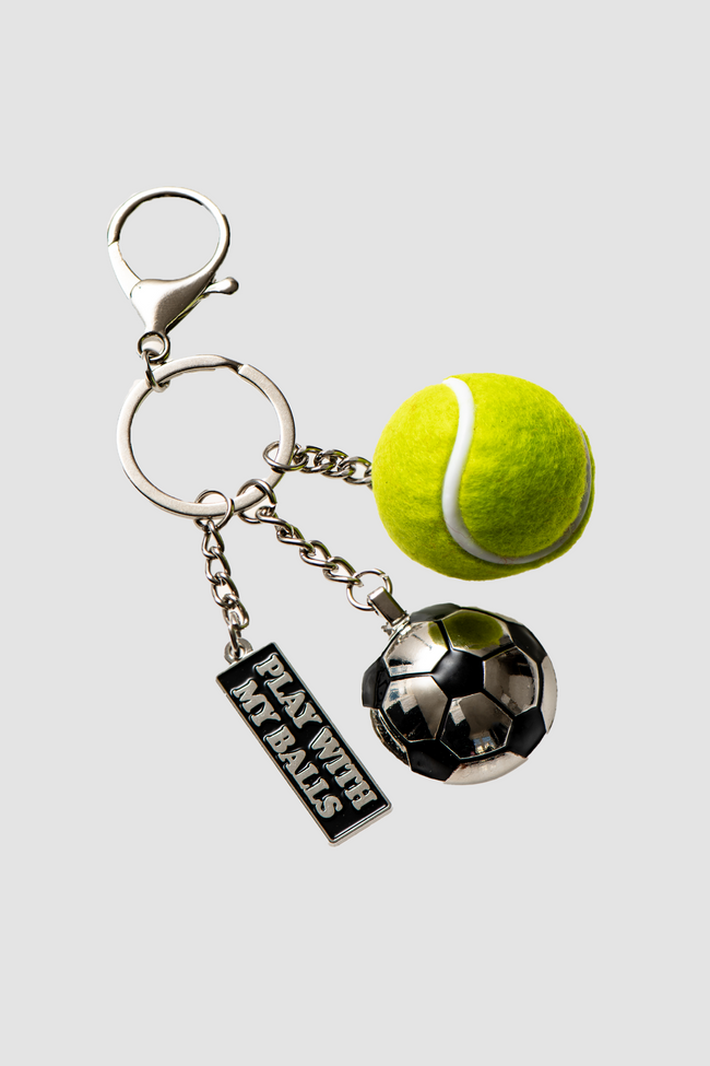 Carne Bollente Play With My Balls Keychain - Multi