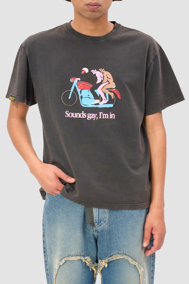 Carne Bollente Sounds Gay Tee We're In Tee - Black