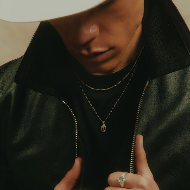 Serge DeNimes Blush Tigers Eye Necklace - Silver