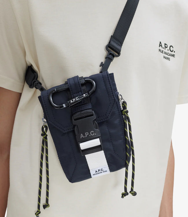 A.P.C. Trek Crossbody Pouch Bag - Navy