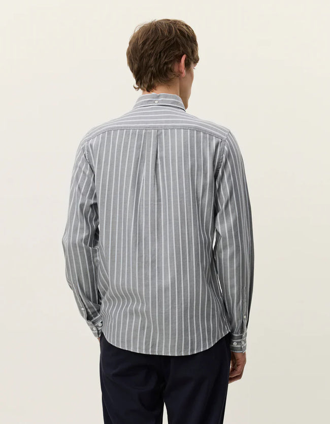 Les Deux Konrad Herringbone Shirt - Grey