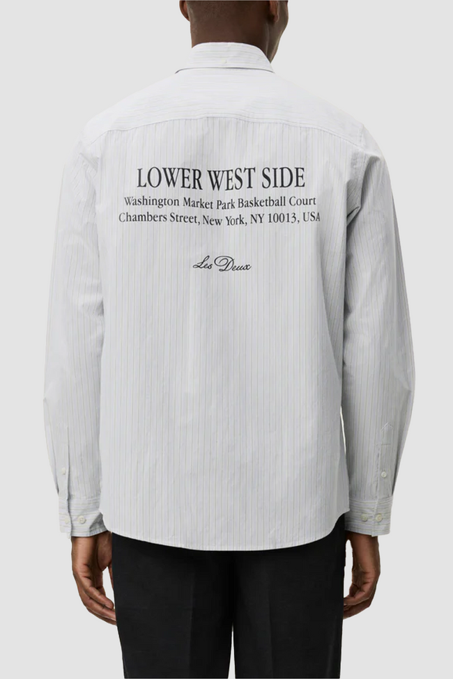 Les Deux Kent Printed Shirt - Blue