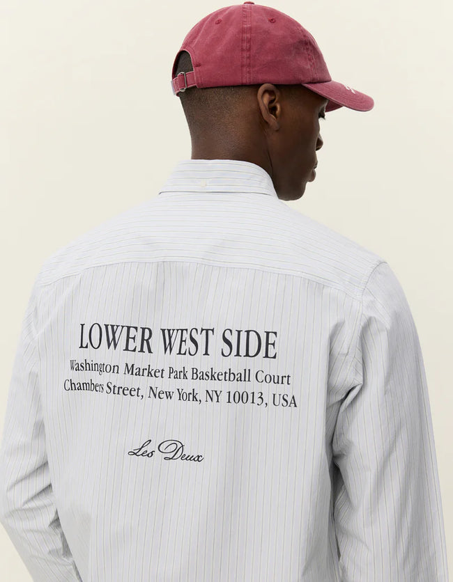 Les Deux Kent Printed Shirt - Blue