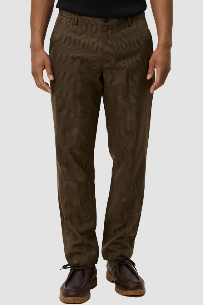 Les Deux Como Reg Houndstooth Suit Pants - Brown