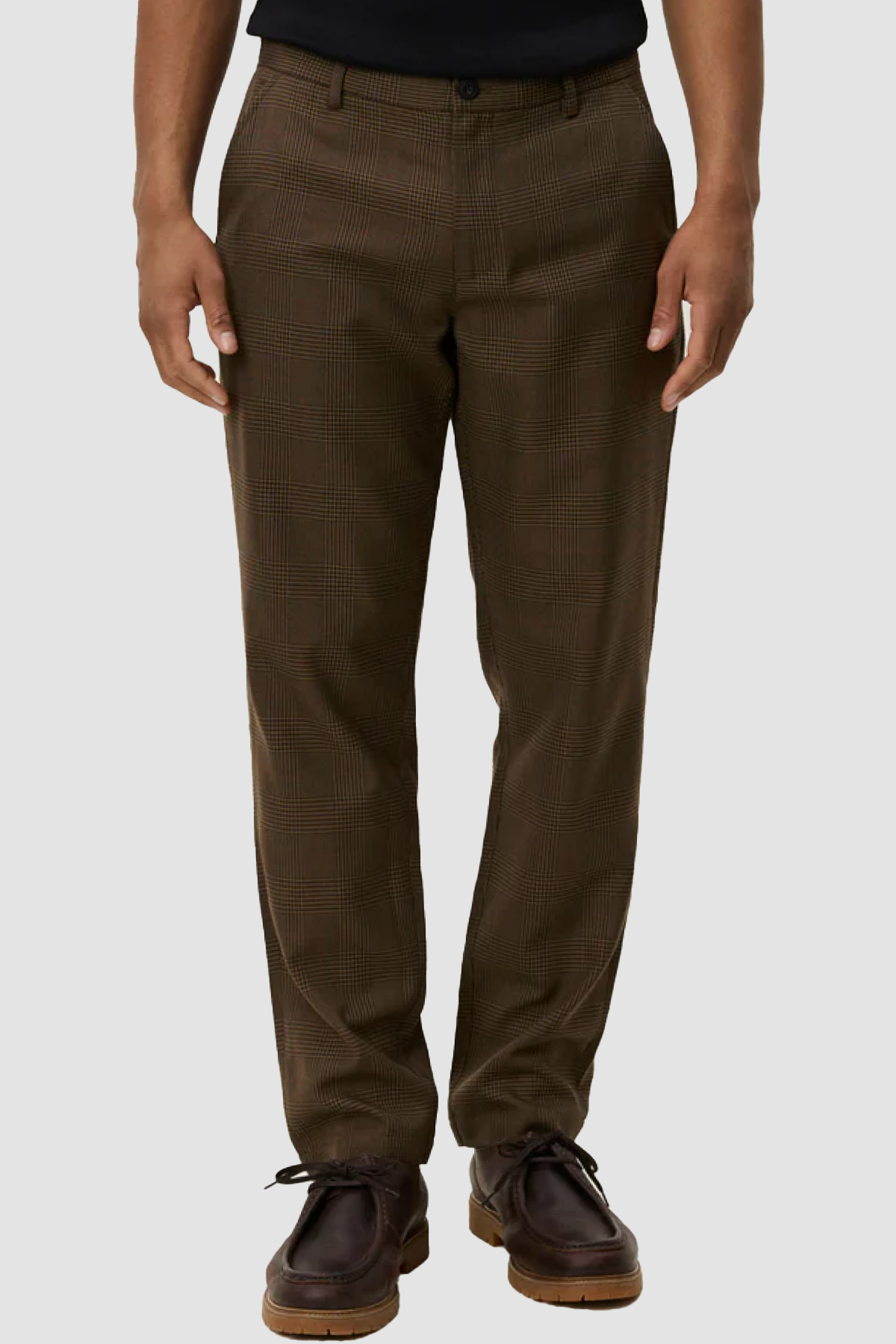 Les Deux Como Reg Houndstooth Suit Pants - Brown - Due West