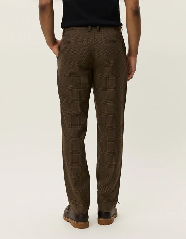 Les Deux Como Reg Houndstooth Suit Pants - Brown