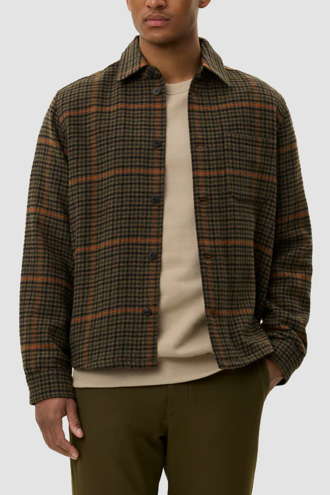 Les Deux Kody Houndstooth Jacket - Brown