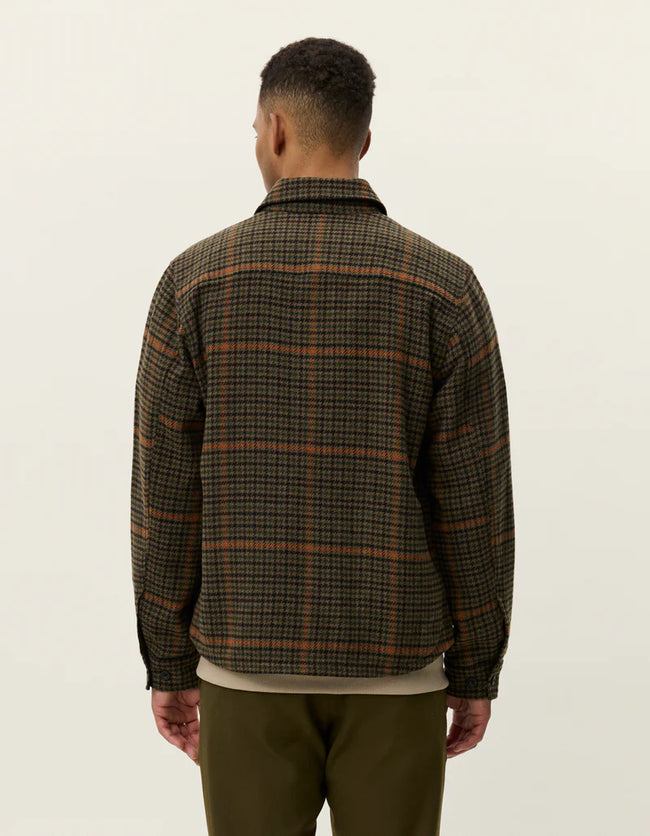 Les Deux Kody Houndstooth Jacket - Brown