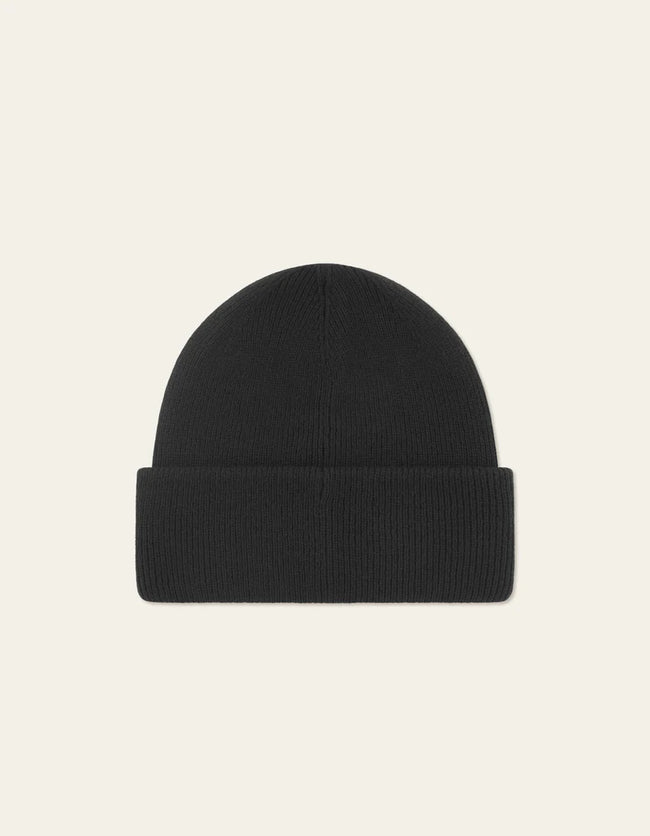 Les Deux Wayne Embroidered Beanie - Black