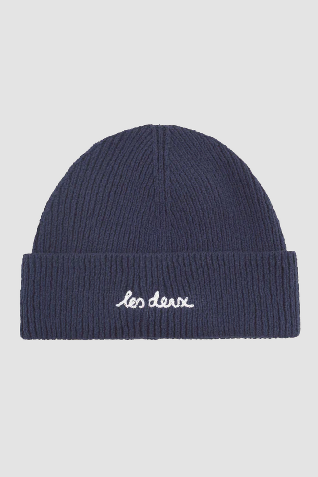 Les Deux Brad Rib Beanie - Dark Navy