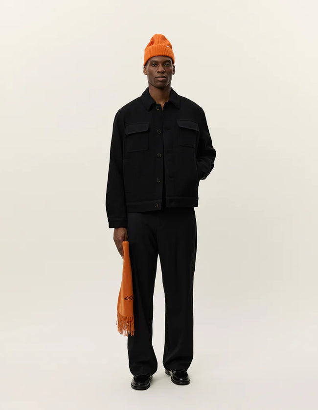 Les Deux Nash Twill Wool Jacket - Black