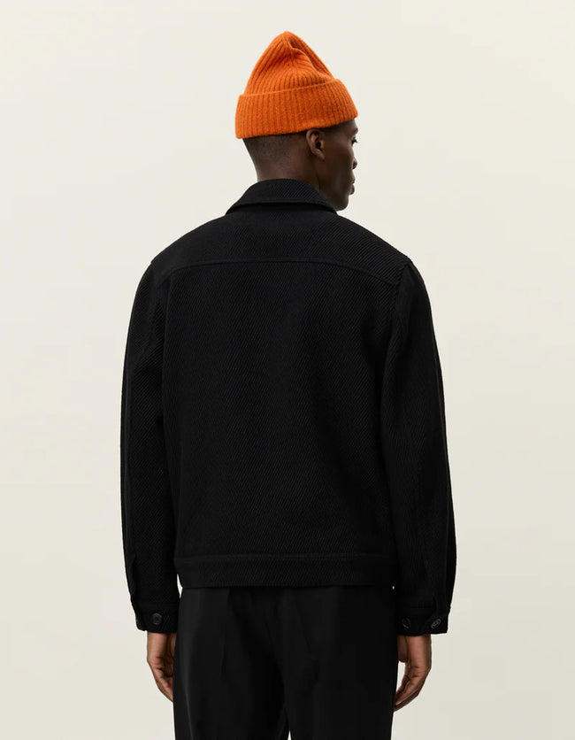 Les Deux Nash Twill Wool Jacket - Black