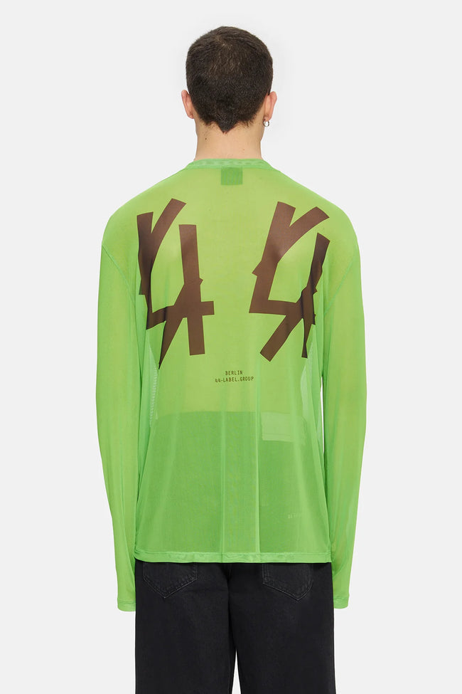 44 Label Group Clash Mesh L/S Tee - Green