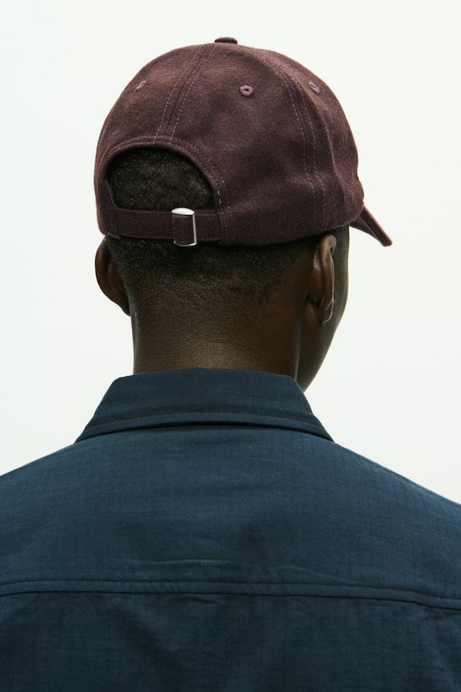WOOD WOOD Felt Patch Cap - Brown