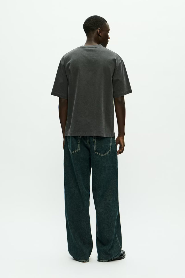 WOOD WOOD Gary Corp Tee - Black Sand