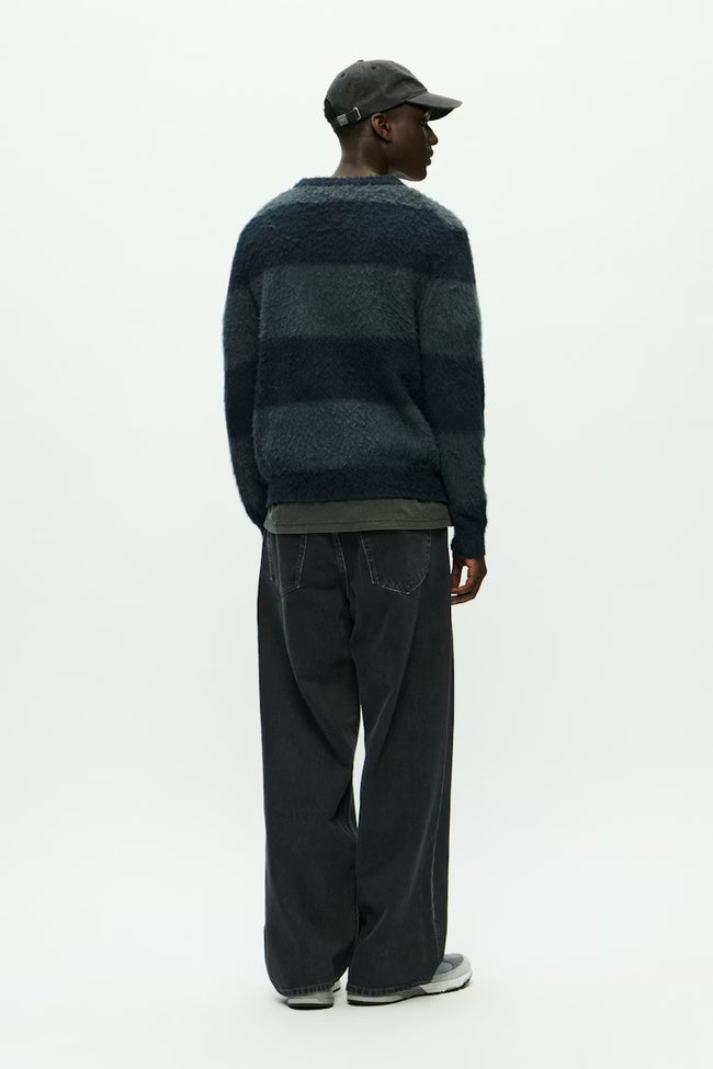 WOOD WOOD Levi Crewneck - Grey Stripes