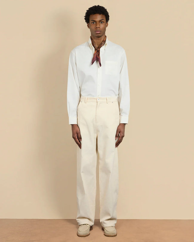 Drôle de Monsieur Baggy Velours Pants - Cream