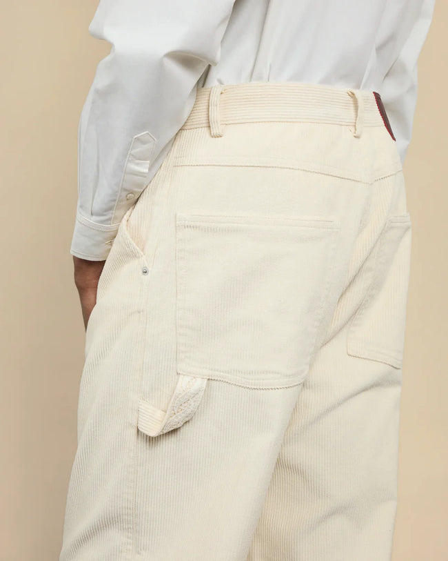 Drôle de Monsieur Baggy Velours Pants - Cream