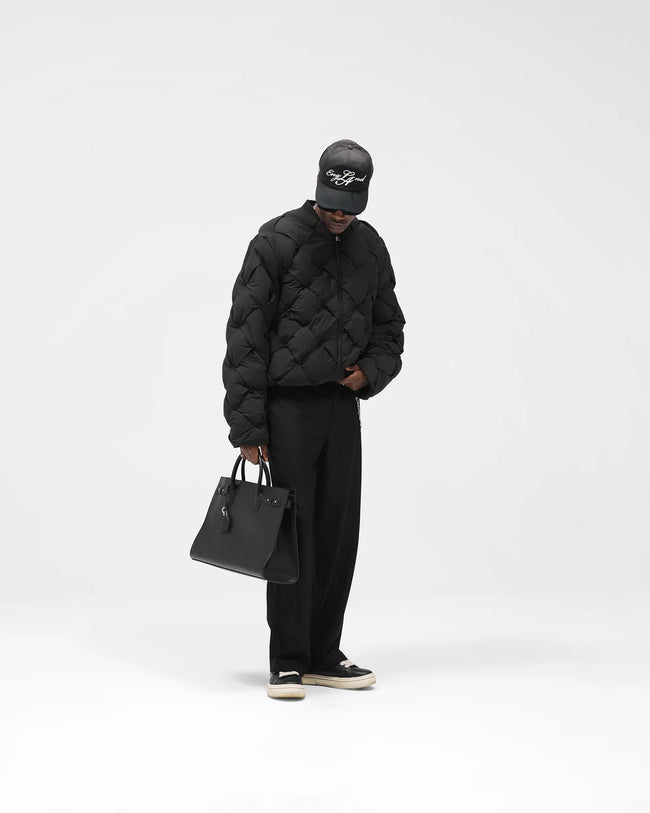 Represent Pillow Puffer Bomber Jacket - Jet Black
