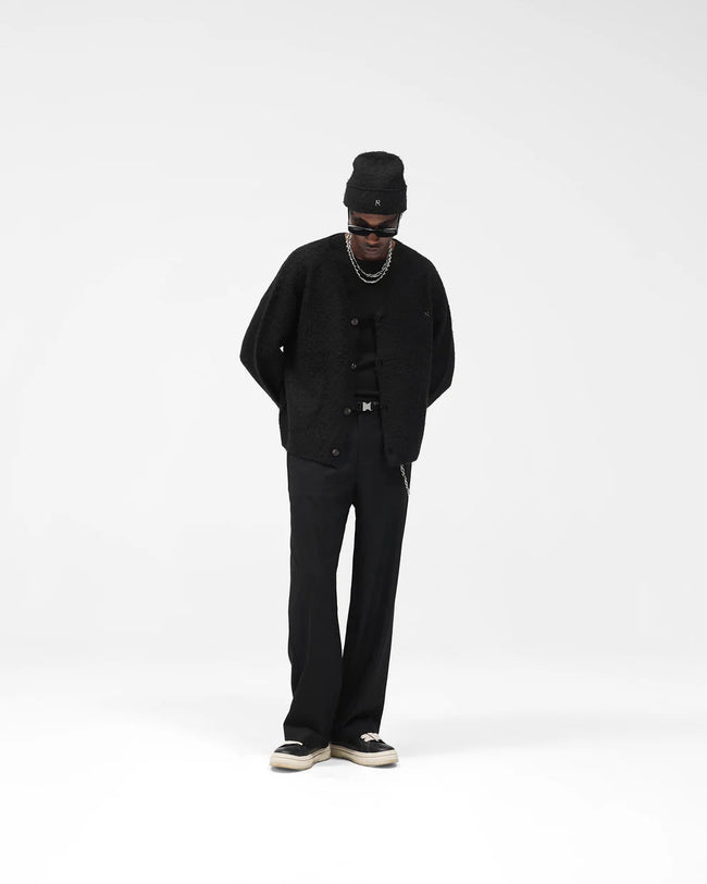 Represent Textured Knit Cardigan - Jet Black