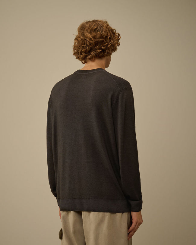 C.P. Company Fast Dyed Merino Wool Sweater - Black
