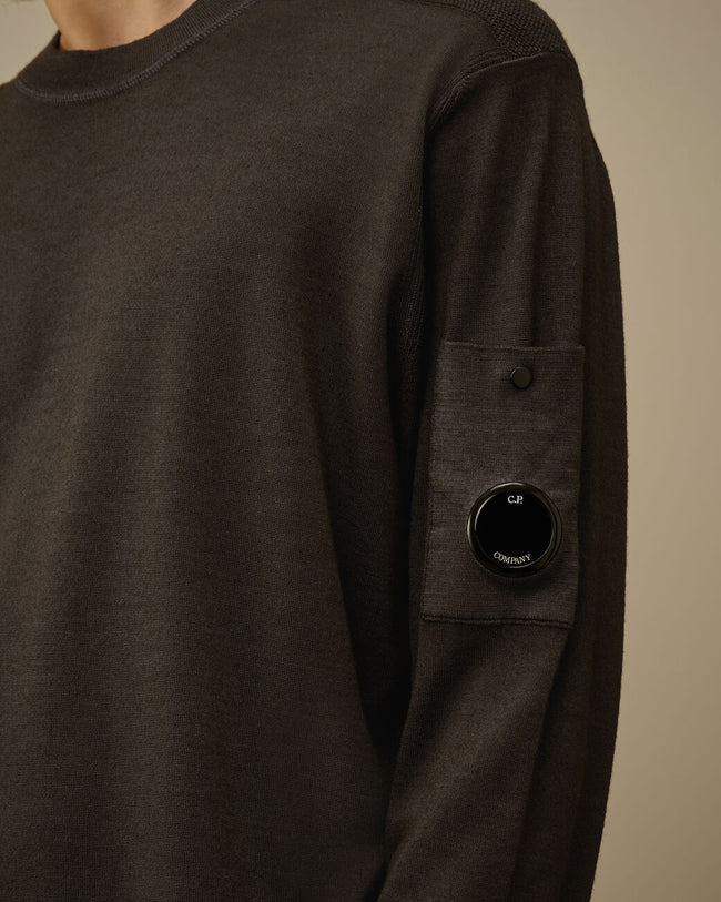 C.P. Company Fast Dyed Merino Wool Sweater - Black