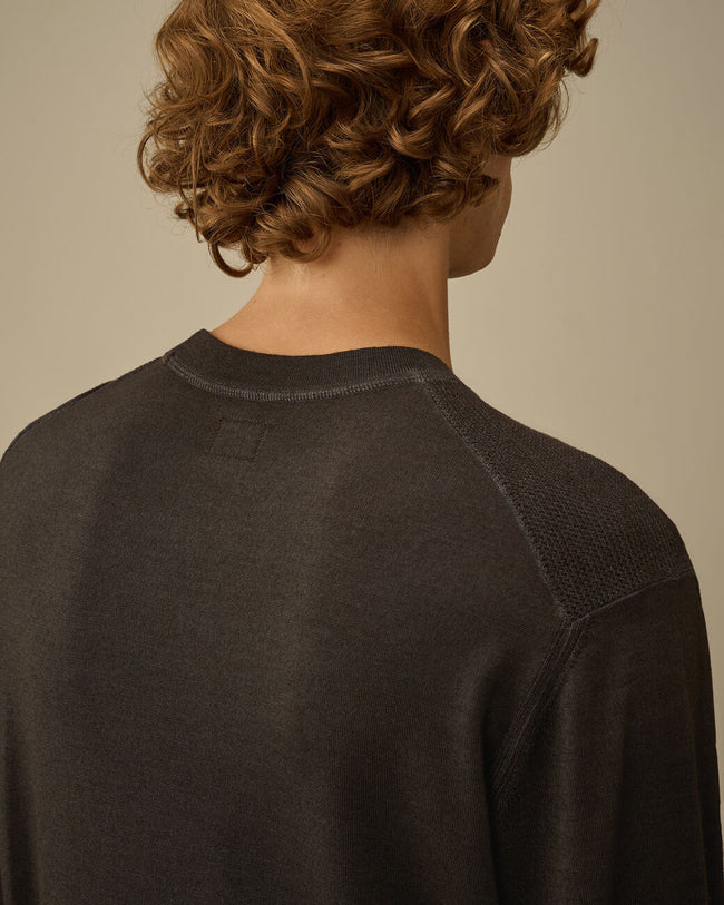 C.P. Company Fast Dyed Merino Wool Sweater - Black