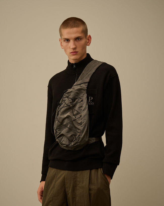 C.P. Company 35A Nylon B Lens Crossbody Bag - Light Grey