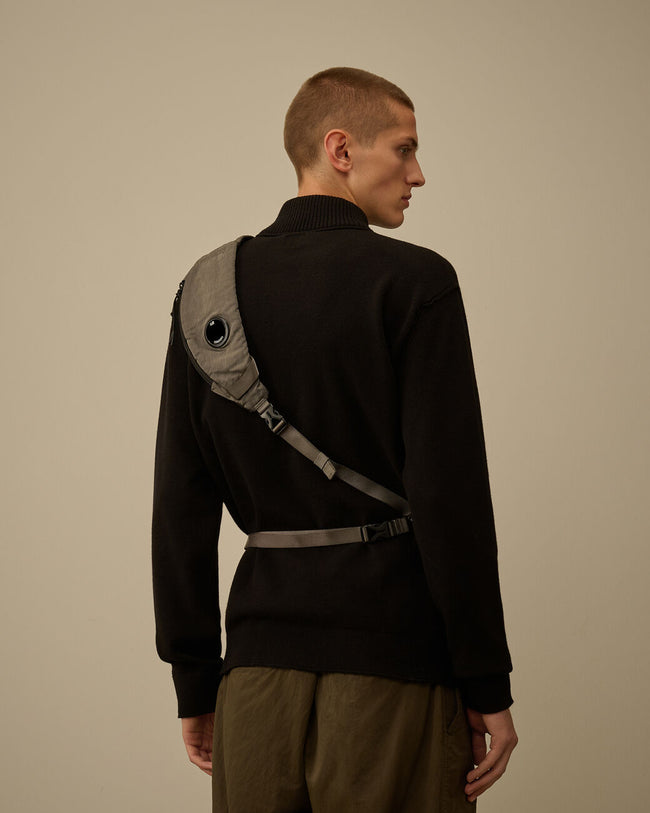 C.P. Company 35A Nylon B Lens Crossbody Bag - Light Grey