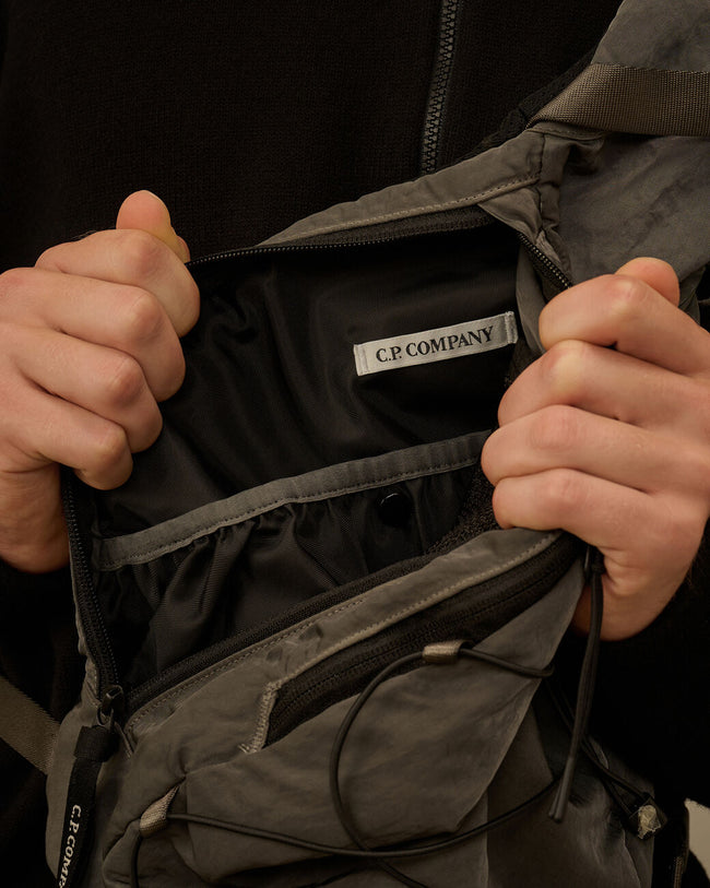 C.P. Company 35A Nylon B Lens Crossbody Bag - Light Grey