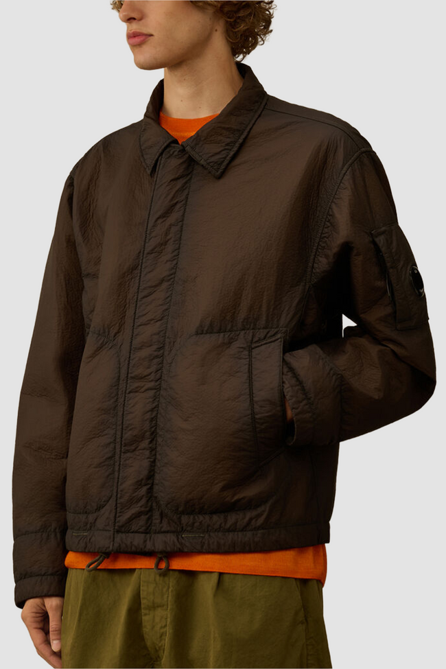 C.P. Company Feltro Bi-Film Short Jacket - Ivory/Green