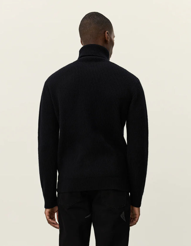 Les Deux Eddie Wool Rollneck Sweater - Black